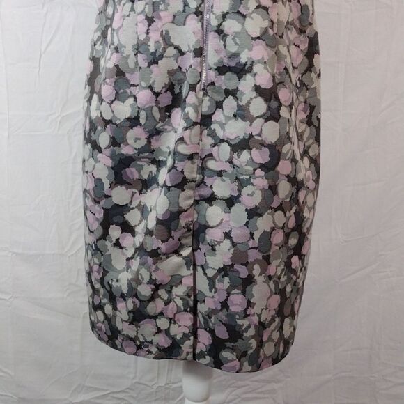 Y2K LOFT Ann Taylor Grey Lilac Spotted Sheath Mini Dress Plussize 14 - Picture 10 of 14